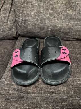 Under Armour Ignite VI Slide Sandals Black/Pink US 11 EU 43 womens